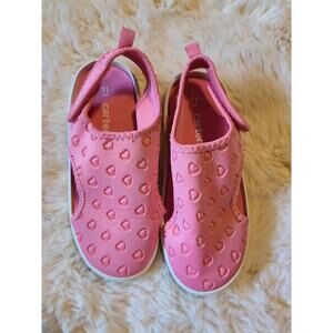 Carter's Toddler Girls Size 11 Pink Heart 💕 Sandals Water shoes Easy On